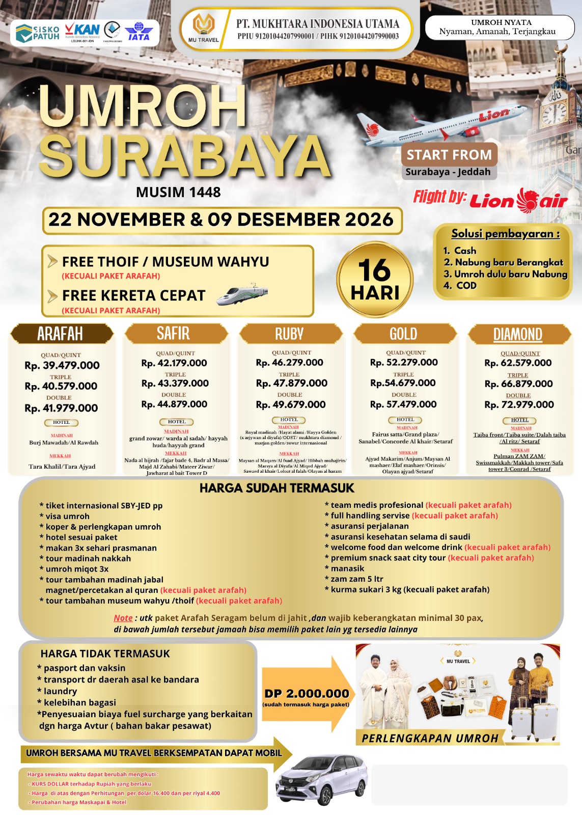 Umroh Keberangkatan Surabaya 16 Hari - Image 1