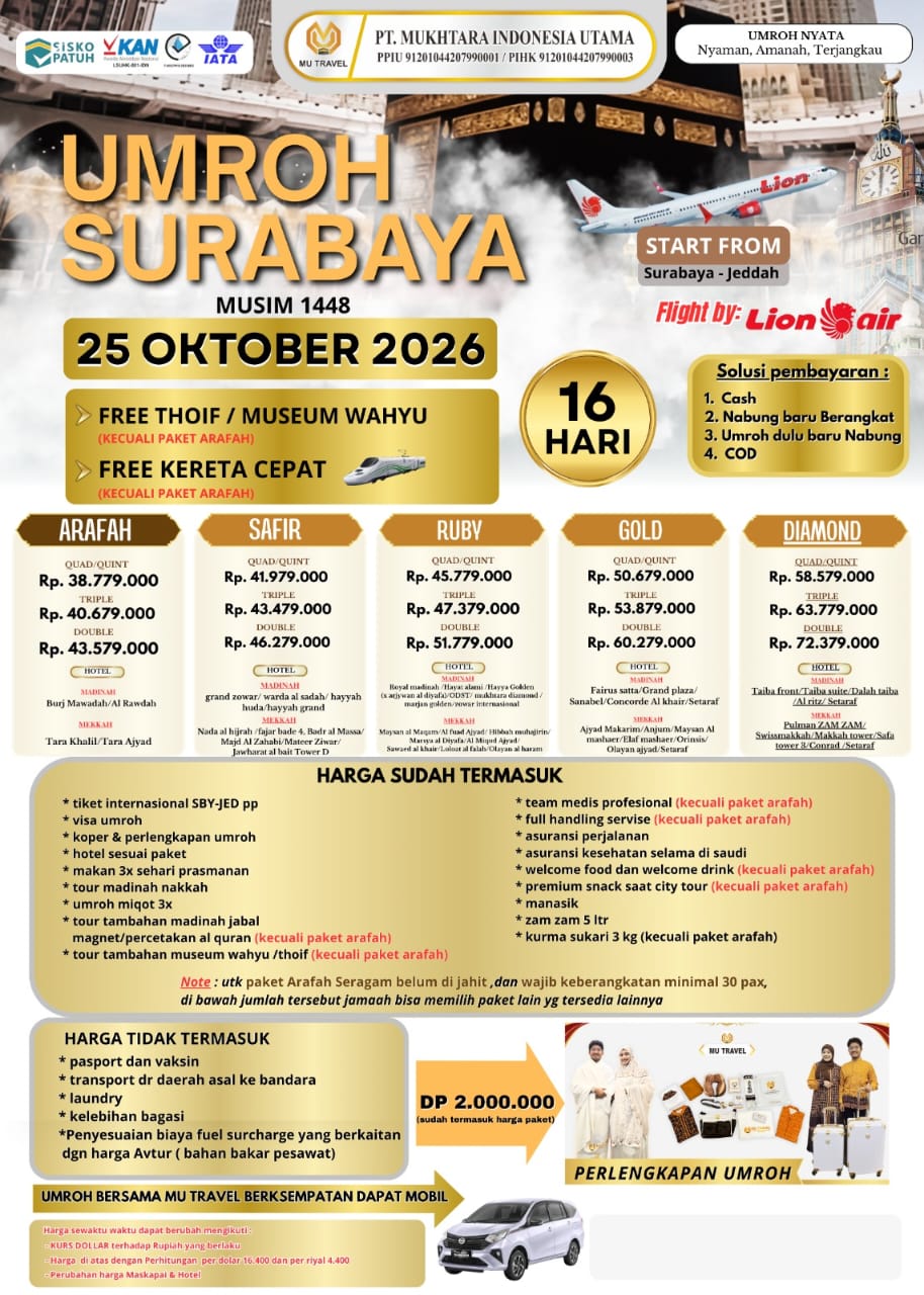 Umroh Keberangkatan Surabaya 16 Hari - Image 1