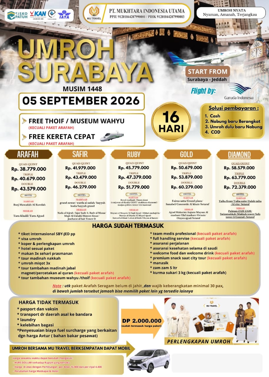 Umroh Keberangkatan Surabaya 16 Hari - Image 1