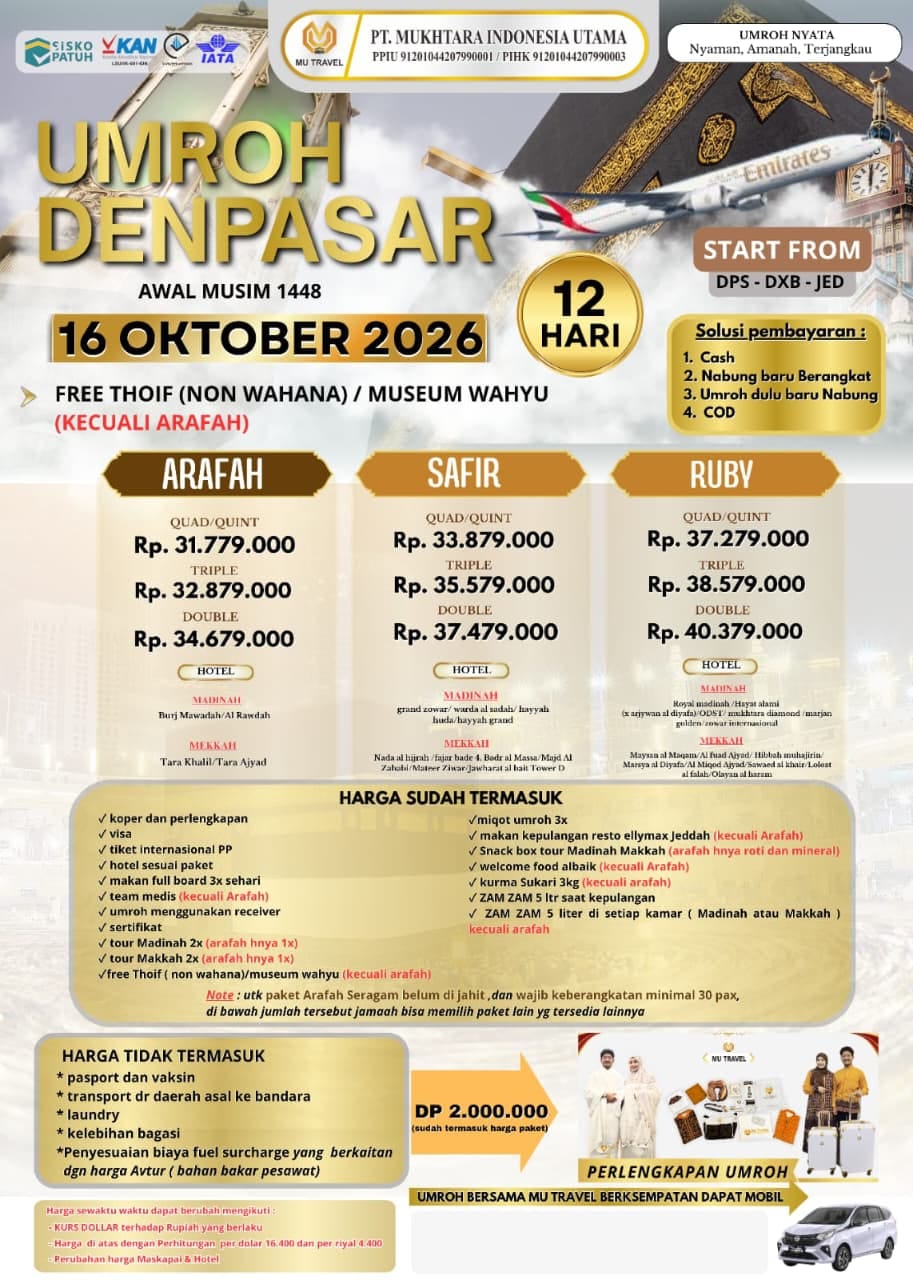 Umroh Keberangkatan Denpasar 12 Hari - Image 1