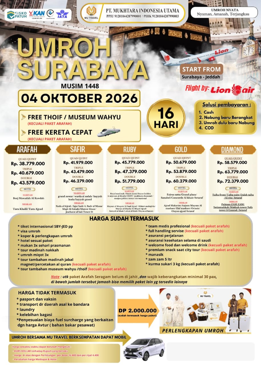 Umroh Keberangkatan Surabaya 16 Hari - Image 1